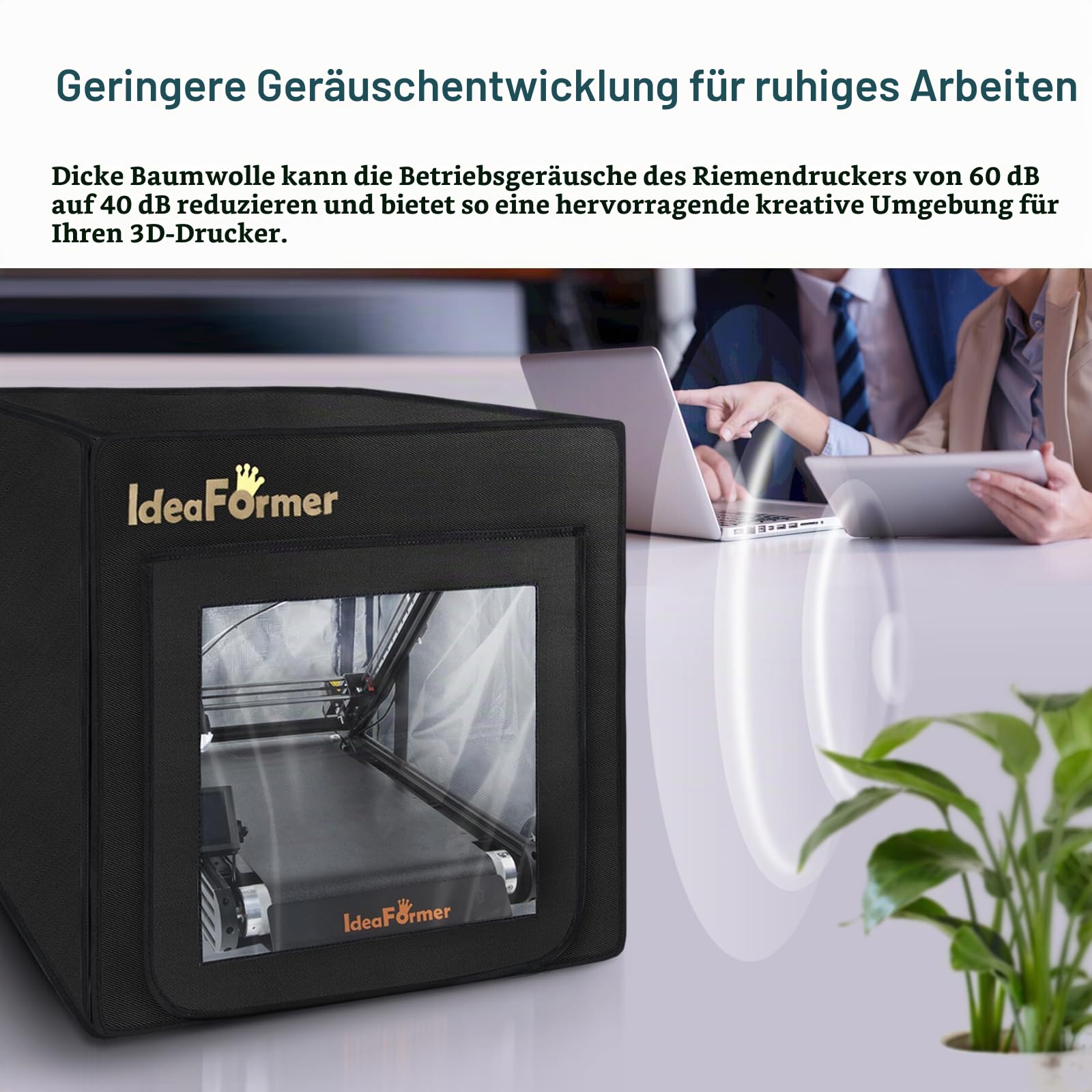 IdeaFormer IR3 V2 Abdeckhülle, hitzebeständig & staubdicht, temperaturkonstant Gehäuse für IR3 V2 Förderband-3D-Drucker, Maße 550 x 710 x 575 mm