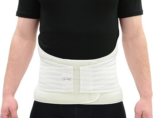 ITA-MED Soporte extra fuerte mejorado para la parte inferior de la espalda (12 pulgadas de ancho) XL blanco