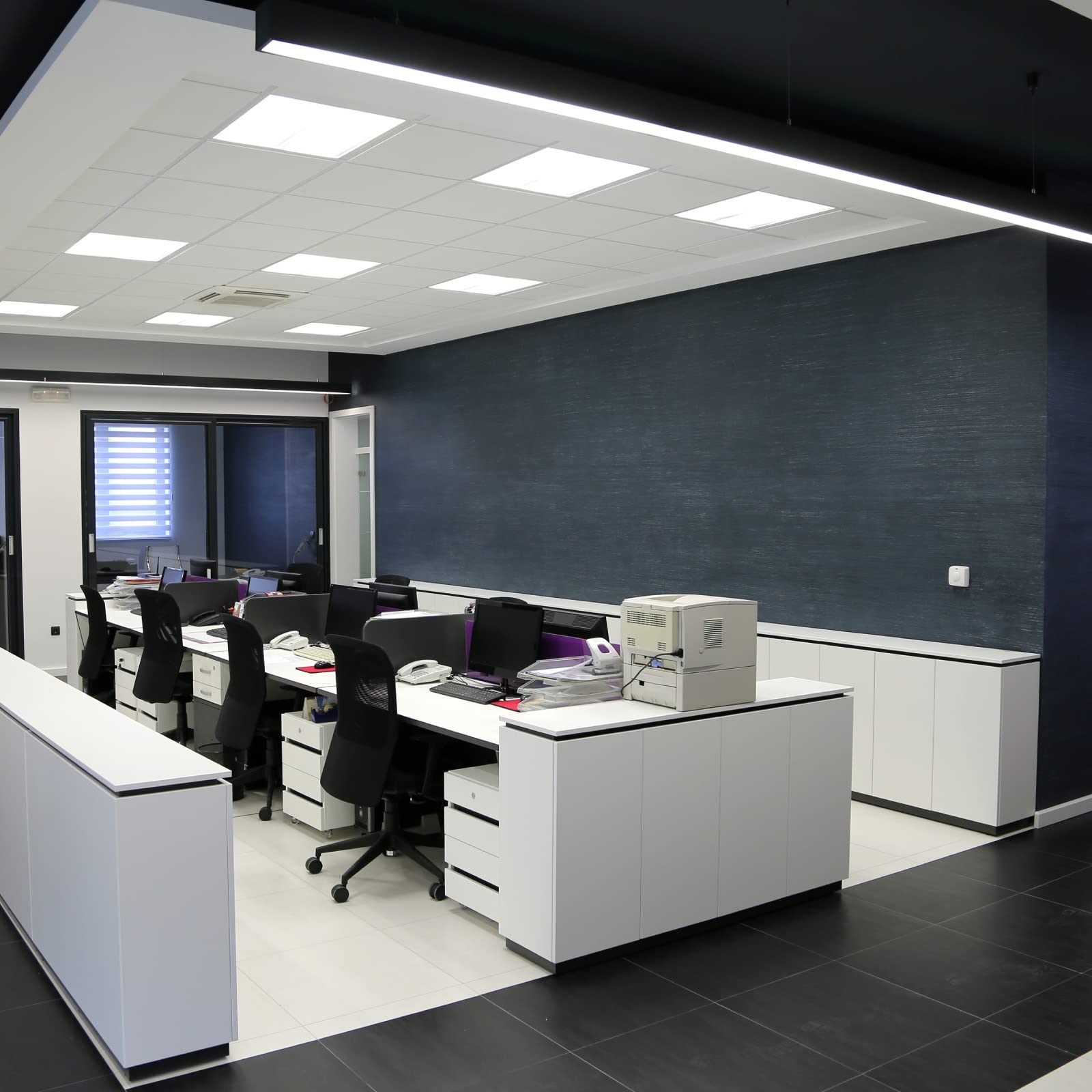 2x Pannello LED 29W 60x60cm Alta Efficienza 3950 lumen - Luce Bianco Freddo 6500K Fascio Luminoso 120° - ad incasso