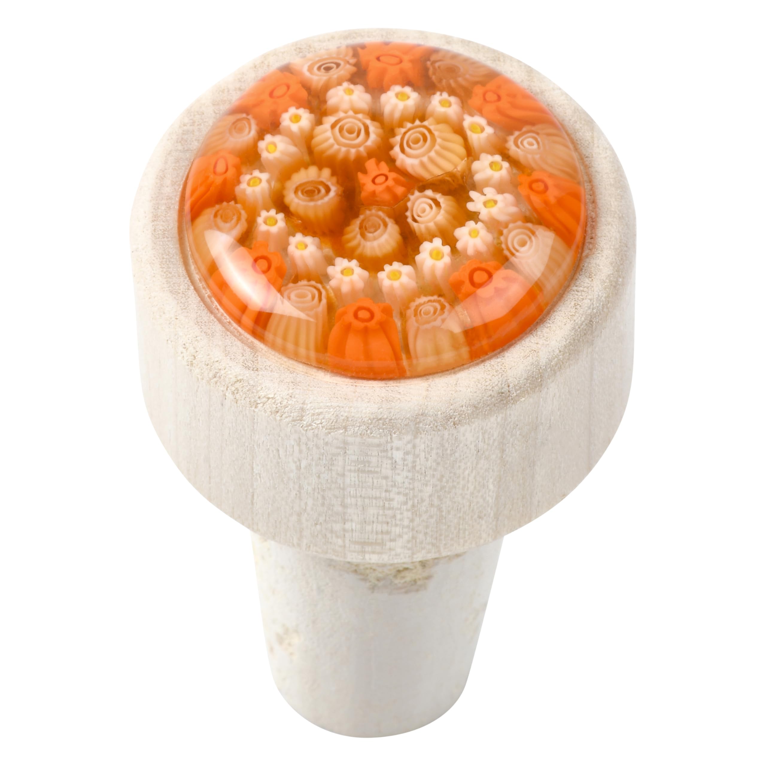 Leakproof Wine Stopper – Unique gift for Dinner Host, Wine Lover, or Housewarming – a versatile wine accessory, use for Wine or Champagne – keeps wine fresher (Orange)