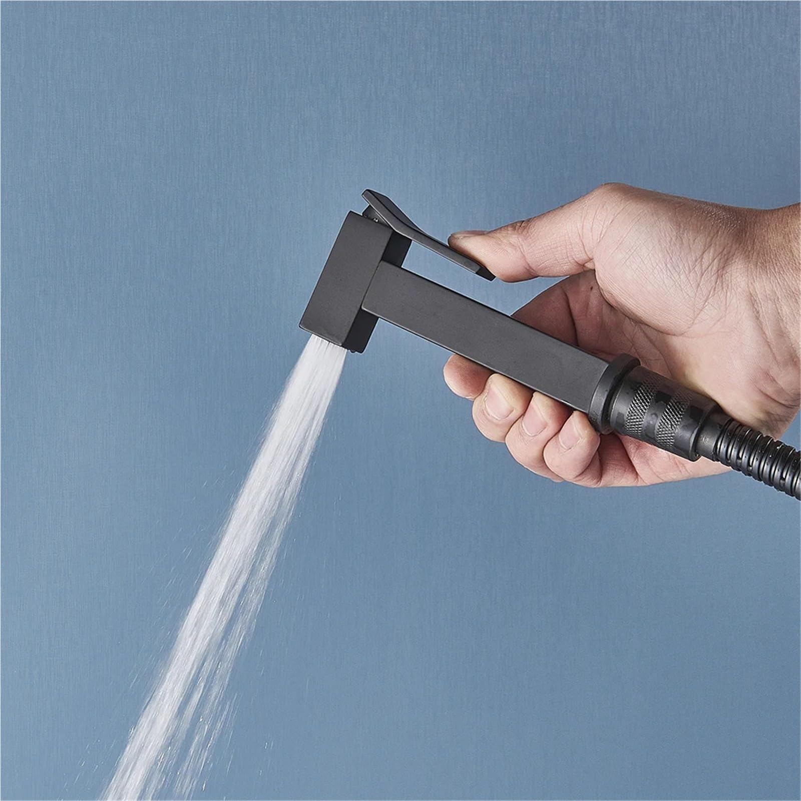 CMBSSTFC Matowe czarne baterie prysznicowe bidetowe Mosiężny higieniczny spray Airbrush Tap Mieszacz ciepłej i zimnej wody Toaleta (szczotkowana C)