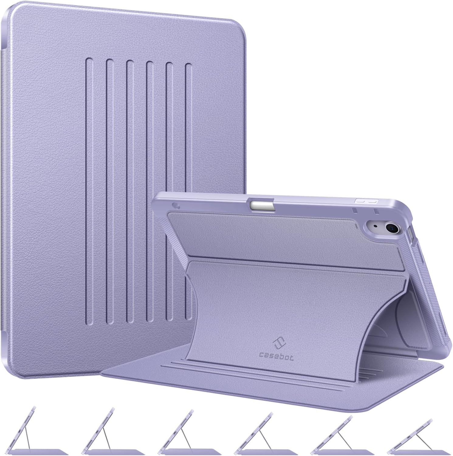 Fintie Magnetic Stand Case for iPad Air 11-inch M4/M3/M2 (2026/2025/2024), iPad Air 5th/4th Generation (2022/2020) 10.9 Inch - Multiple Angles Shockproof TPU Cover with Pencil Holder, Lilac Purple