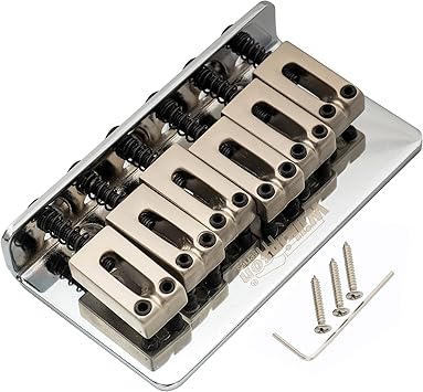 Wilkinson WOF01 52.5mm 2-1/16 inch Hardtail Fixed Bridge for Squier/Mexico Fender Strat Electric Guitar, Chrome