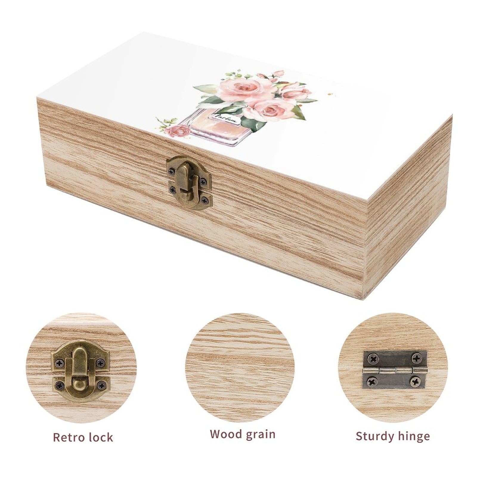 Amazon｜木製ボックス 花柄 絵画 収納ケース アクセサリー収納ケース
