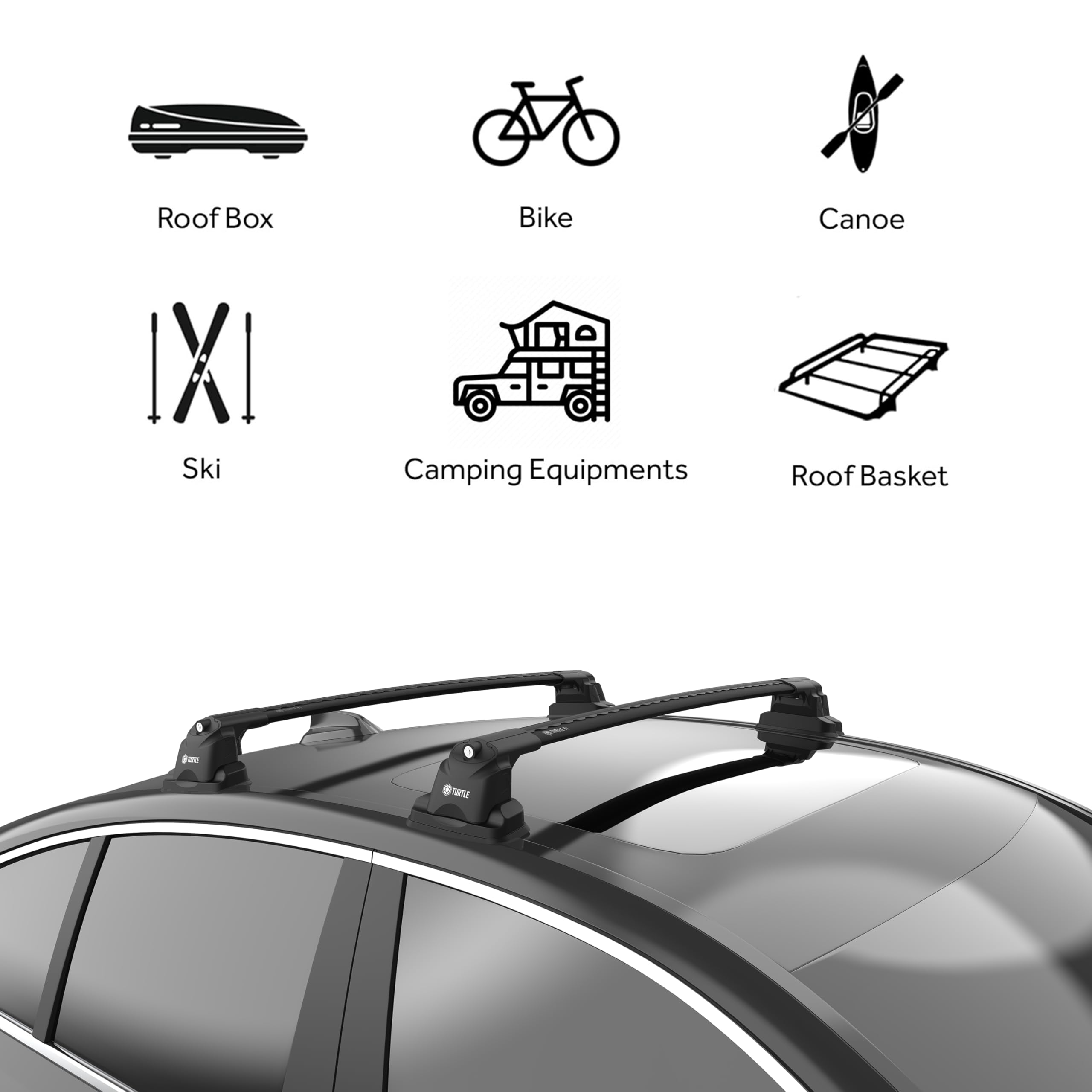 TURTLE Compatibile con Il Portapacchi Air3 Mitsubishi Triton (Mk5) 20152024 | Nero