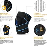 ACWOO Knee Support Brace for Men and Women, Adjustable Compression Knee Patellar Tendon Support Brace for Arthritis, Joint Pain, Ligament Injury, Meniscus Tear, ACL, MCL, Tendonitis, Running, Sports - 4