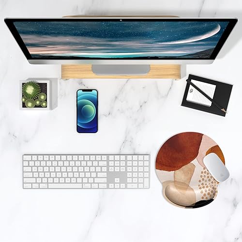 Miniatura 7 de ITNRSIIET Alfombrilla ergonómica para mouse con soporte para muñecas, superficie lisa, base de goma antideslizante, suministros de oficina cómodos,