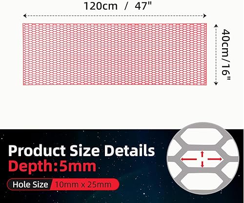 Miniatura 28 de AggAuto 47x16 pulgadas Coche Pickup Truck Grill Mesh Spoiler Bumper Vent Aleación de aluminio Rejilla Automotriz Insertar entrada de aire Racing