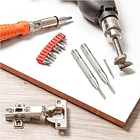 Vista 7 de 2 piezas perforadoras automáticas de metal de resorte ajustable con impacto ajustable para ventanas de vidrio de metal de madera, etc., plateadas