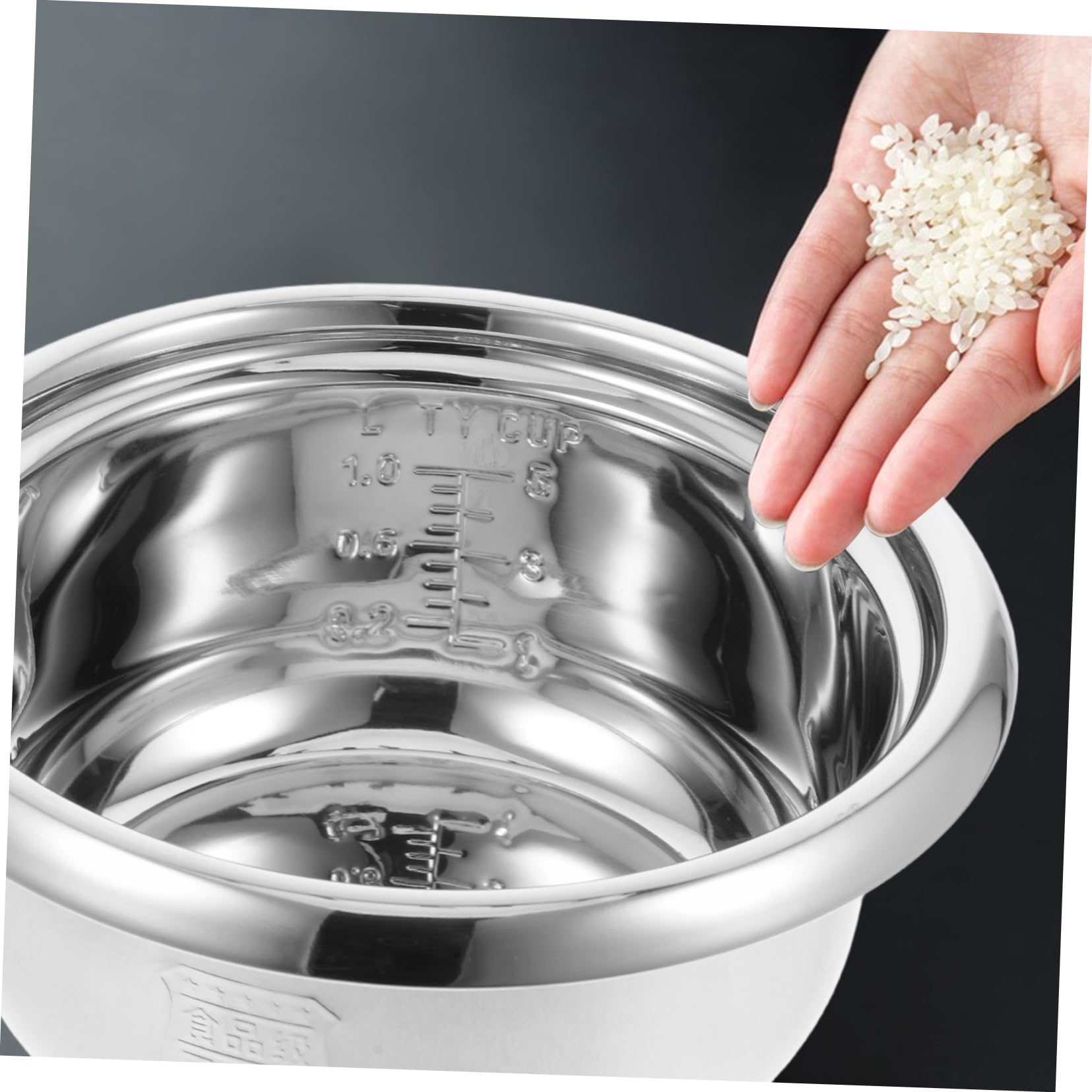 PEPLAYTAL Pot Intérieur Acier Inoxydable Pour Cuiseur à Riz