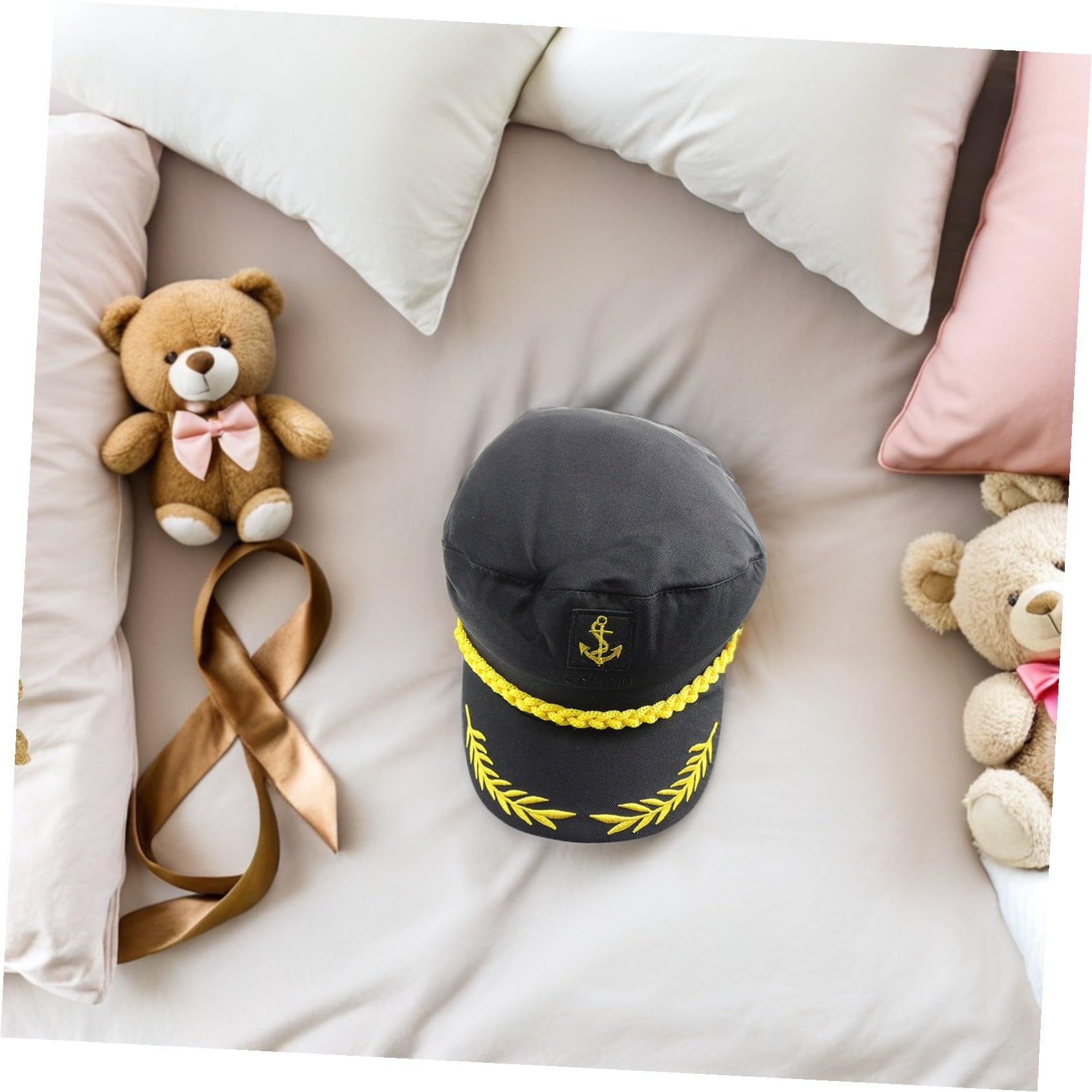 4 Stück Teiliges Yacht Kapitänsmützen Weiß Schwarz Atmungsaktive Matrosenmützen Für Cosplay Geburtstag Hochzeit Themenparty Outdoor Sonnenschutz