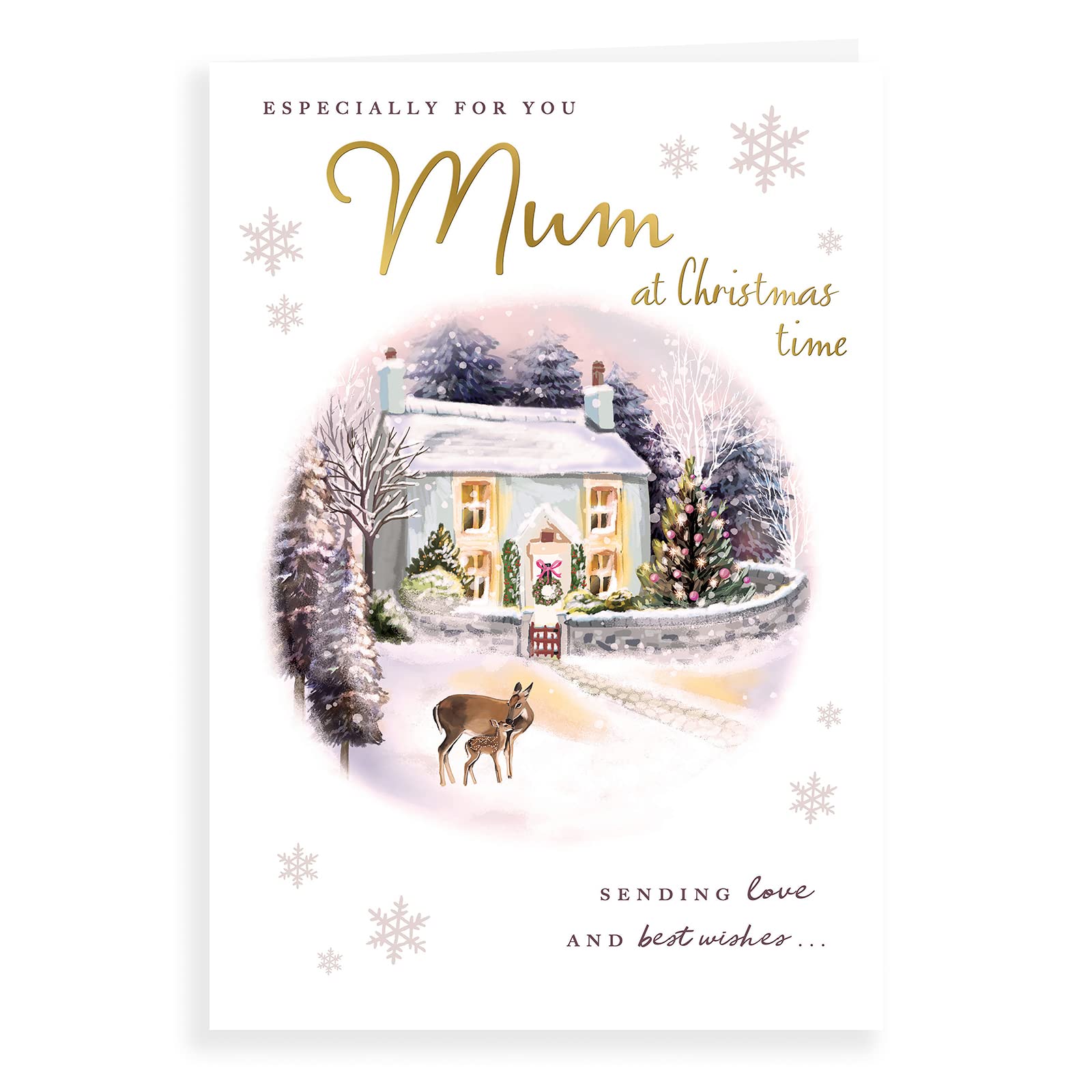 Wonderful Mum At Christmas Greeting Card Blank Inside - UK