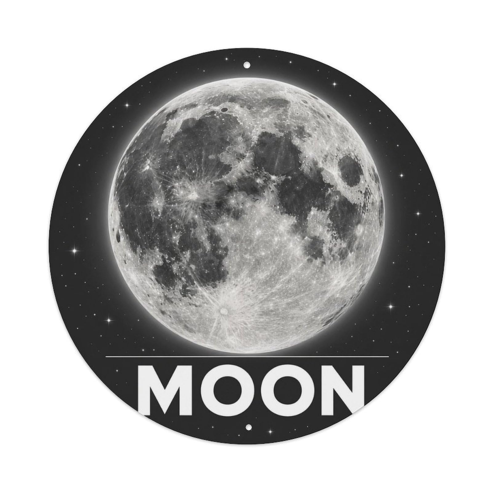 Deep Space Moon Lunar Surface Starry Sky Metal Tin Sign