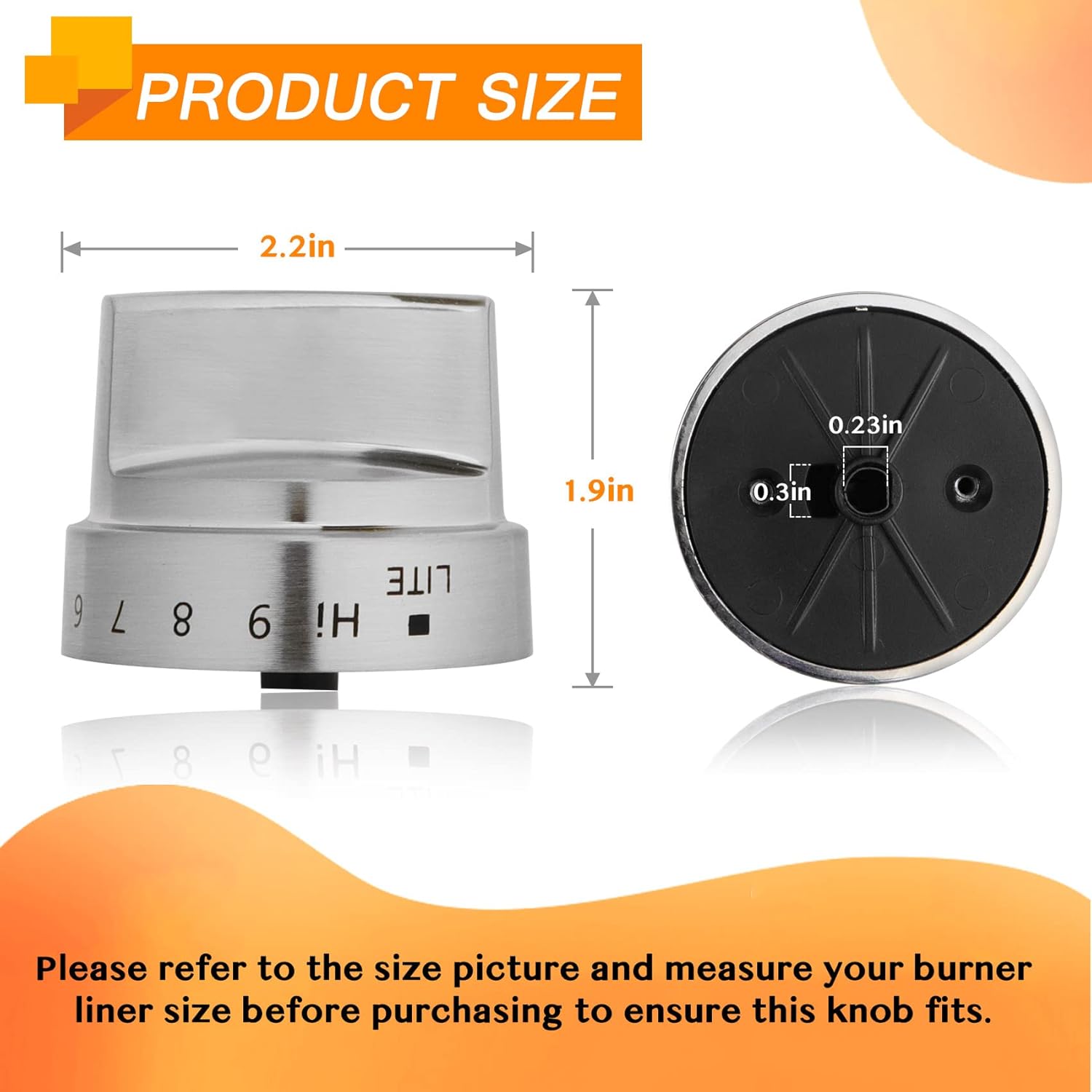 Upgraded WB03X24818 Stove Knob, Stainless Steel Colored GE Gas Stove Knobs Replacements PS11729081 AP5989029, (Not Universal) Range Burner Control Knob - 1 Year Warranty : Appliances