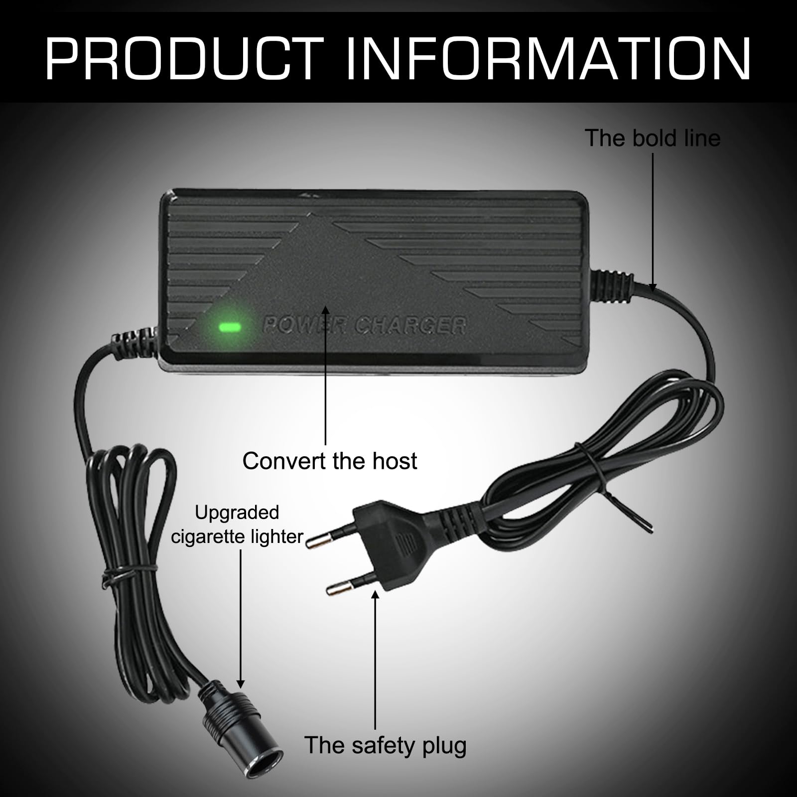 Convertitore di tensione da 180 W, 15 A, 220 V a 12 V, adattatore CA a CC, con presa accendisigari, per frigorifero, aspirapolvere per auto, gonfiatore di pneumatici e compressore