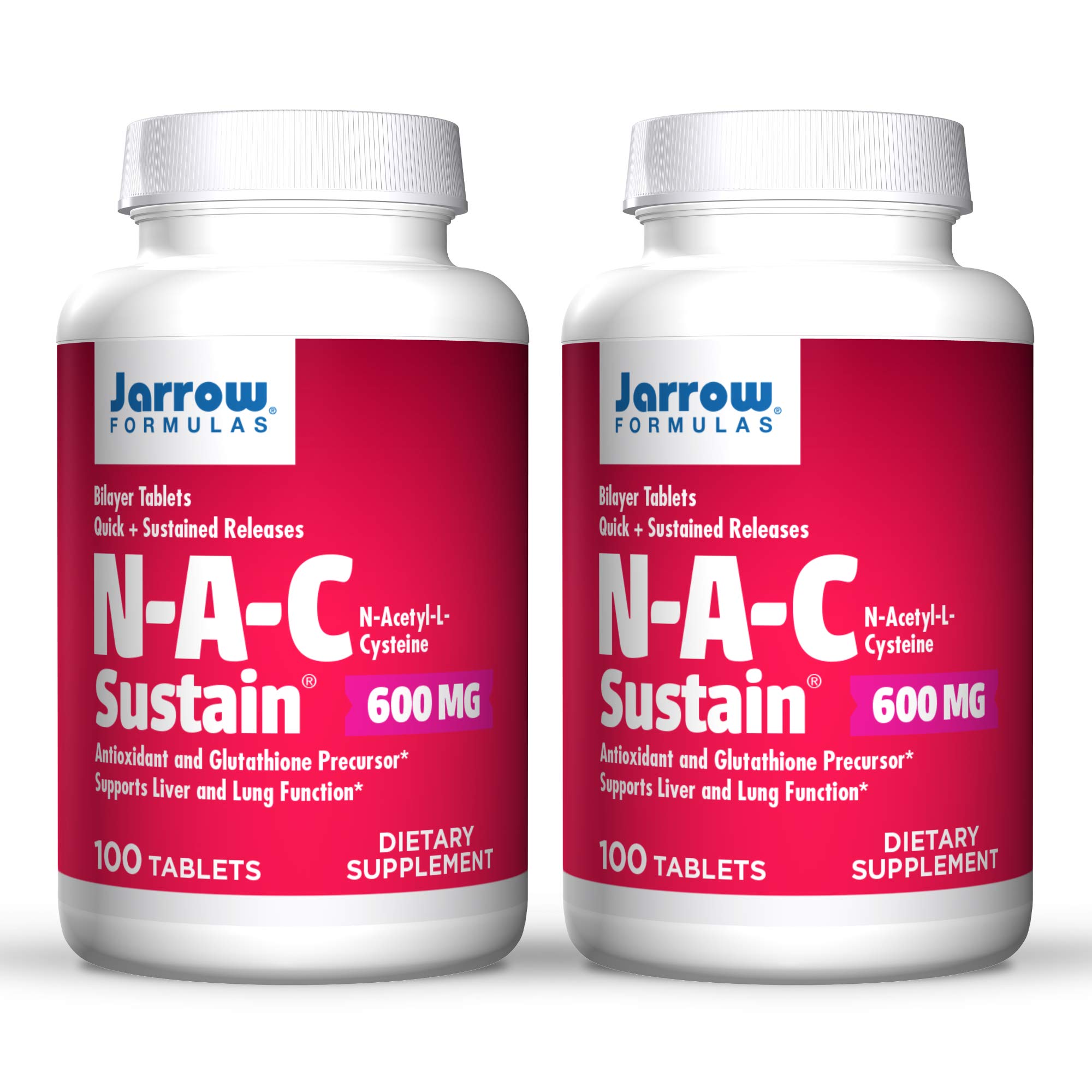 Buy Jarrow Formulas Nac Sustain 600mg, 100 s (Pack of 2) Online at