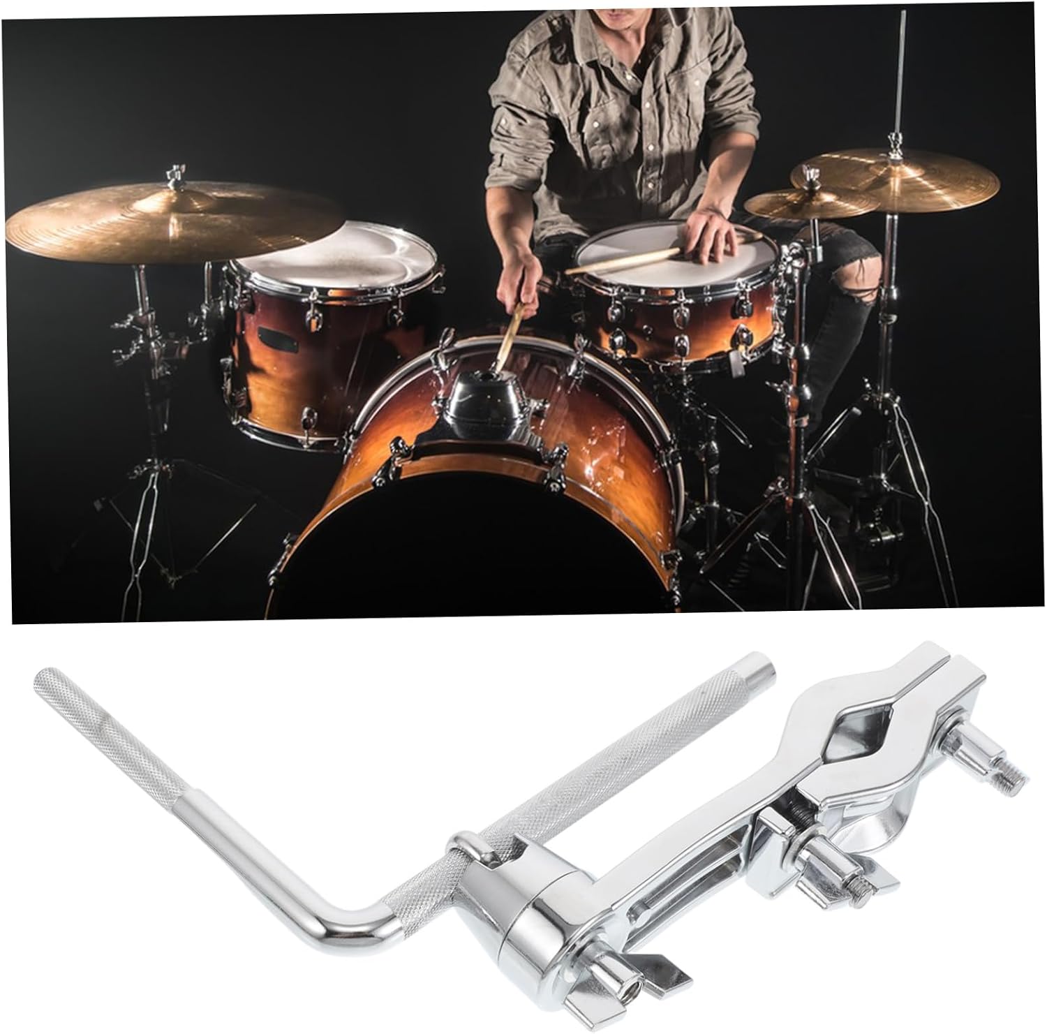 Yardwe Flexible Drum Stand for Professional Amateur Drummers Snare Drum Holder Cymbal Mount Display Rack