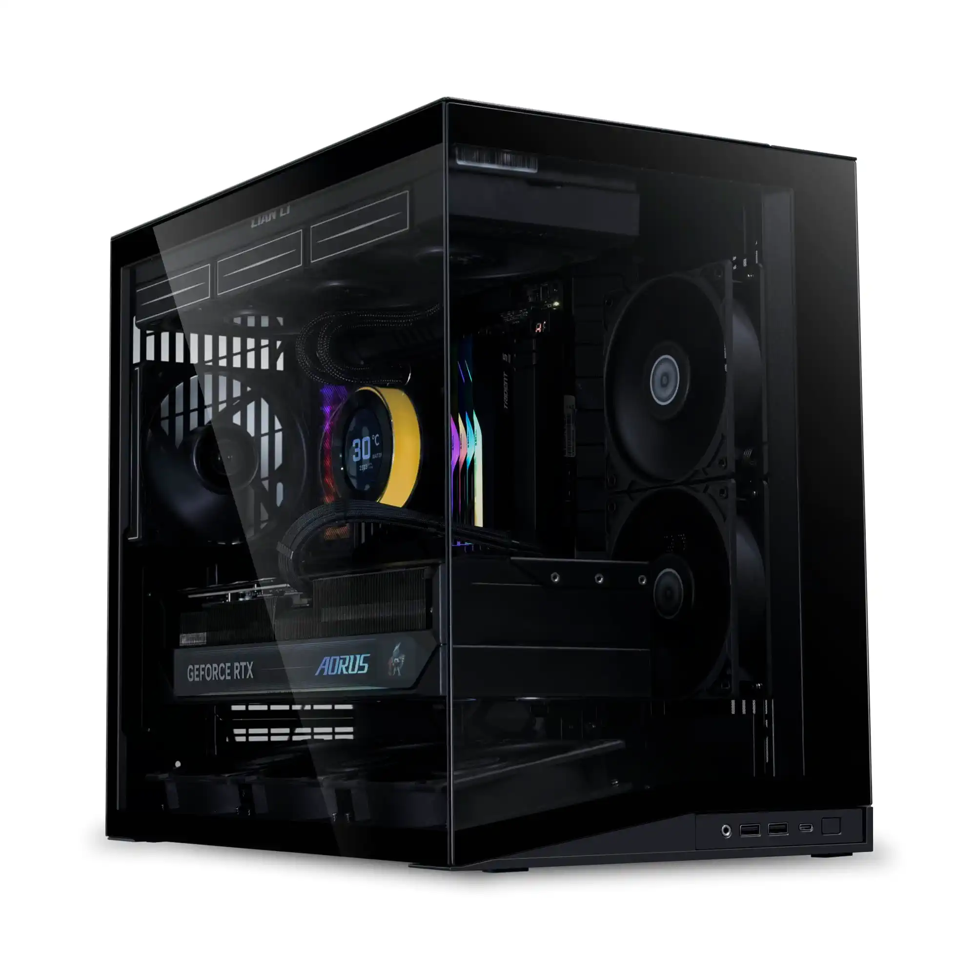 Lian Li O11 Dynamic Mini V2 Flow PC-Gehäuse Schwarz | Kompakter ATX Midi-Tower mit Zwei-Kammer-Design, Tempered Glass und modularem Aufbau - 5 Lüfter vorinstalliert
