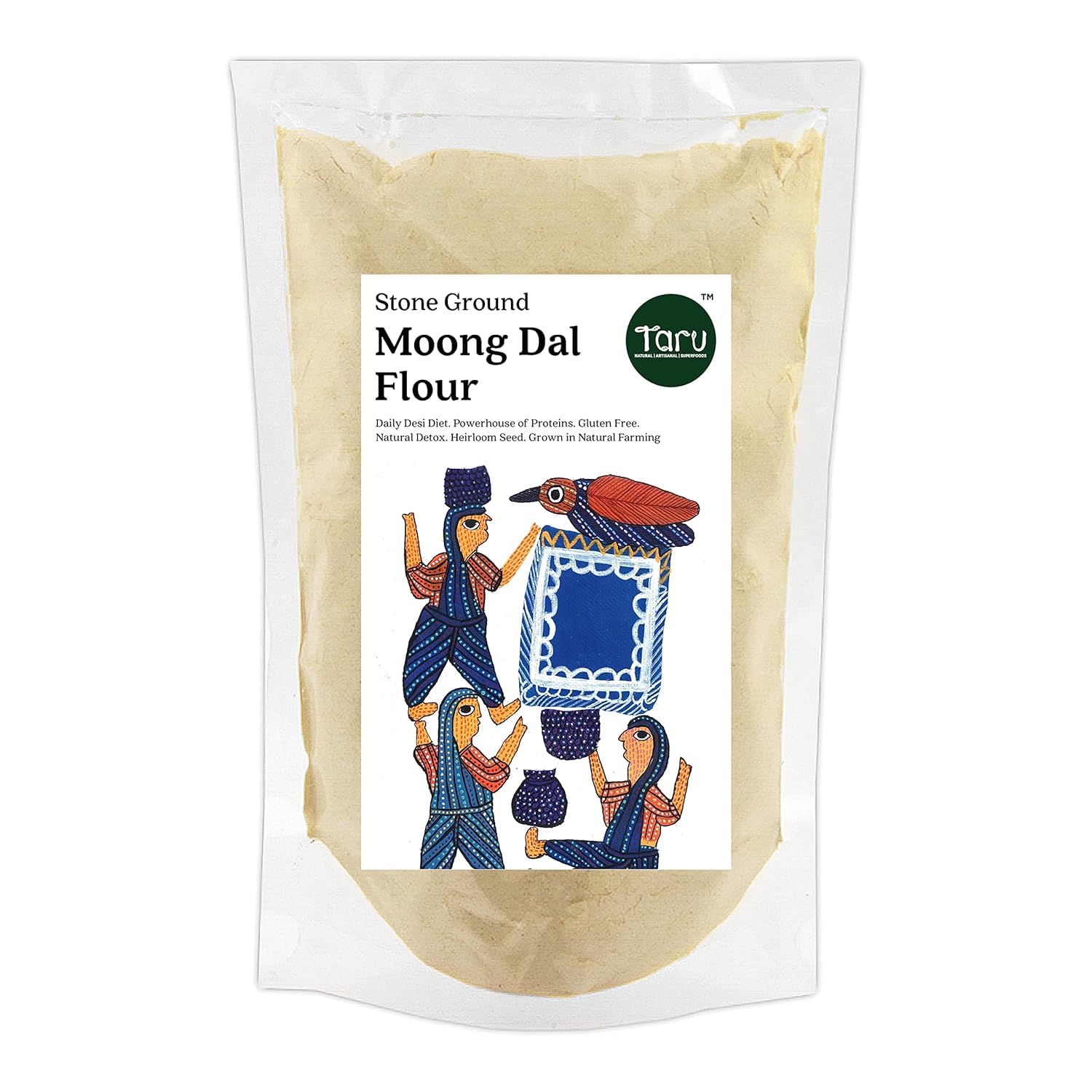 Taru Naturals Moong Dal Flour 500 grams | Protein Rich | Gluten-Free | Stone-Ground | Natural Farming | (B08CL14XK2) Amazon Price History, Amazon Price Tracker
