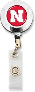 Badge Reel with Alligator Clip (Nebraska Cornhuskers)