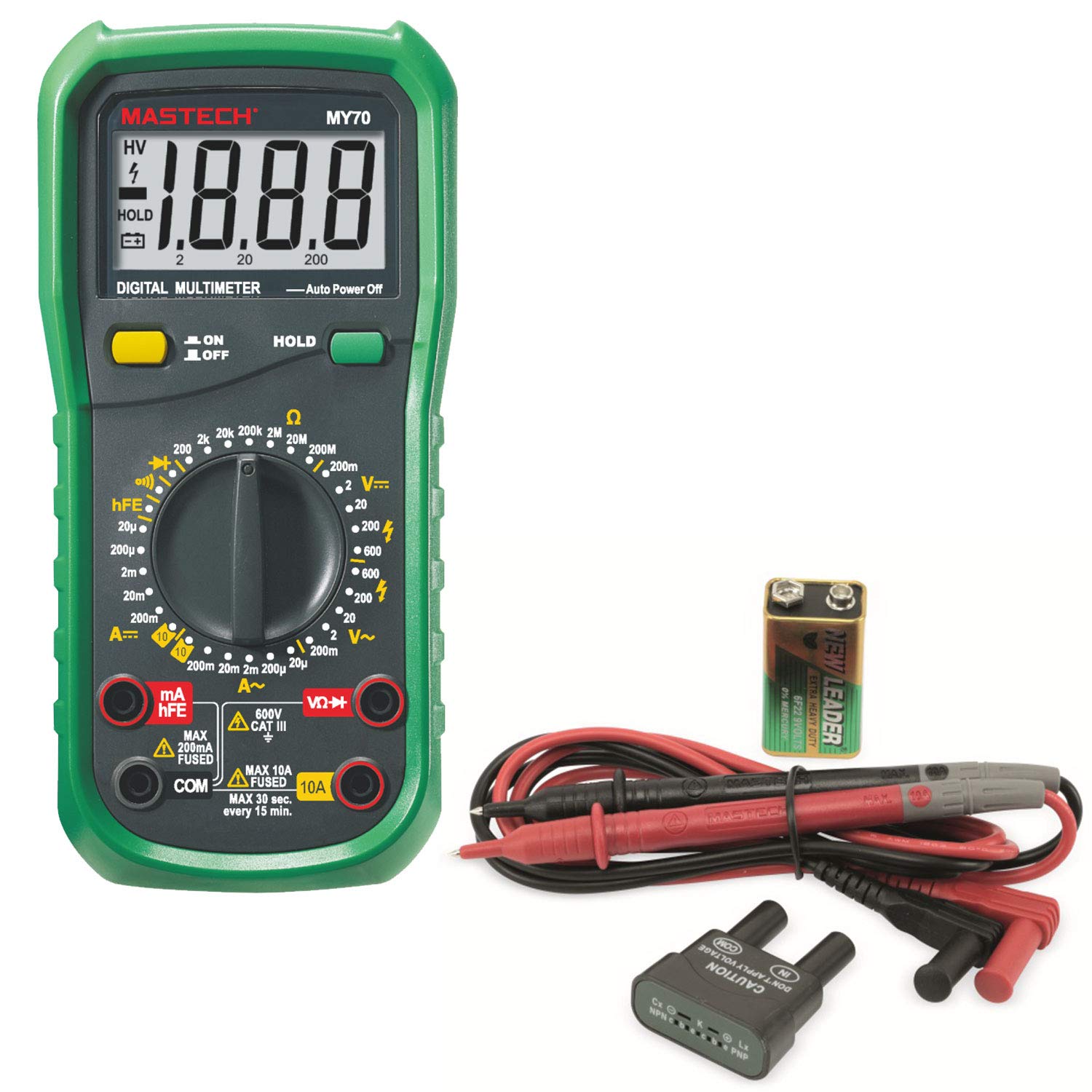 Mastech MY70 cyfrowy multimetr, czarny/zielony