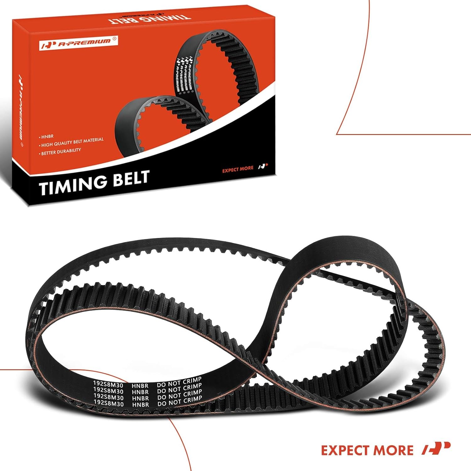 A-Premium Engine Timing Belt Compatible with Ford Probe 1993-1997 2.5L & Mazda 626 1993-2002 2.5L, Millenia 1995-2002 2.5L, MX-3 MX3 1992-1995 1.8L, MX-6 MX6 1993-1997 2.5L - Replace# KL0112205