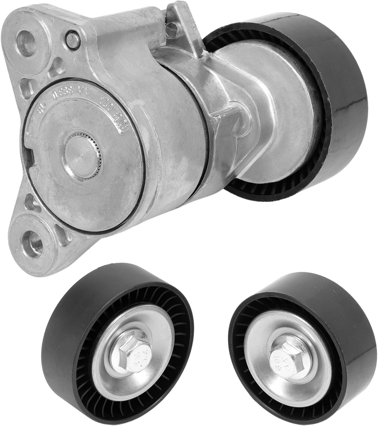Drive Belt Tensioner & Pulley Kit Compatible for Journey Avenger 2009-2014 rive Belt Tensioner for Caliber 2008-2012 Compass Patriot 2008-2016 Replaces#1345A008, 1345A059, 1345A060 39053