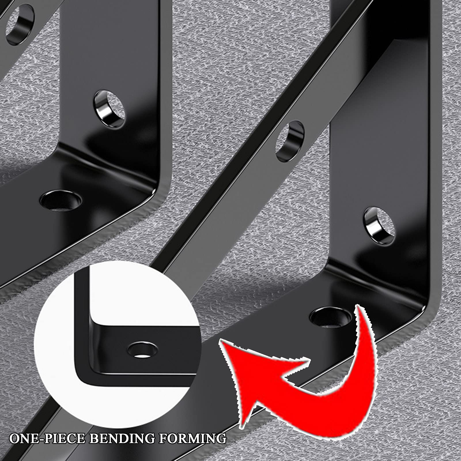 X2 Staffe per Mensole Galleggianti,Supporto per scaffalature Triangolo,Supporti per Mensole a Parete ad Angolo Retto,Staffa angolare per Addensare 4 mm,Accessori Completi,500 * 300mm