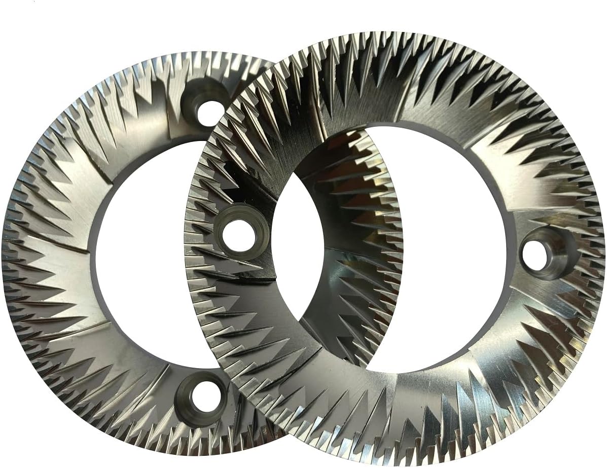 60mm 59.5mm Stainless Steel flat wheel Coffee Grinder Burrs, 2pcs 3 layer grinder burr blade mill sets for pour-over filter coffee brewing