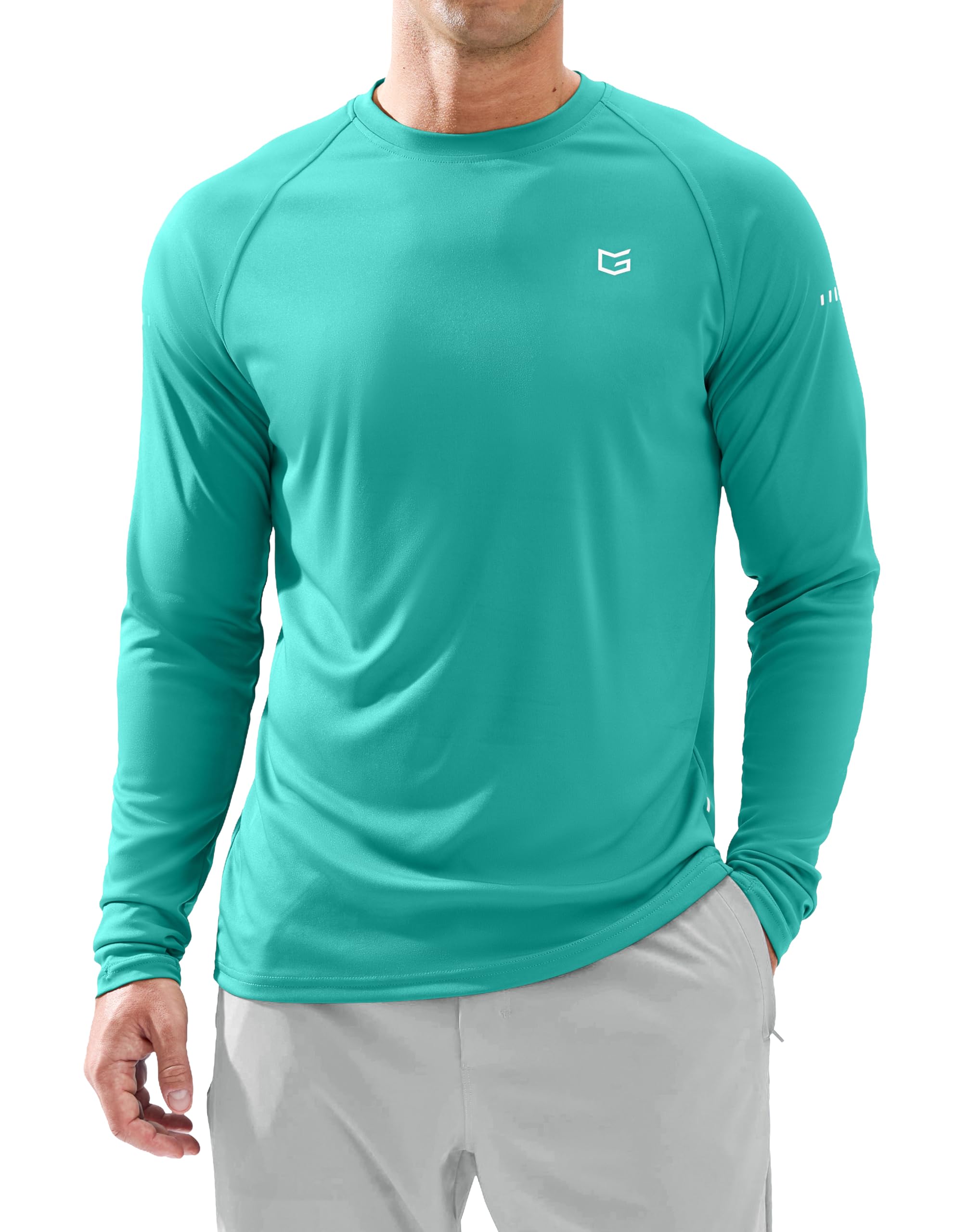 Men's Sun Protection Swim Long Sleeve UPF 50+ Rash Guard Lightweight Shirts