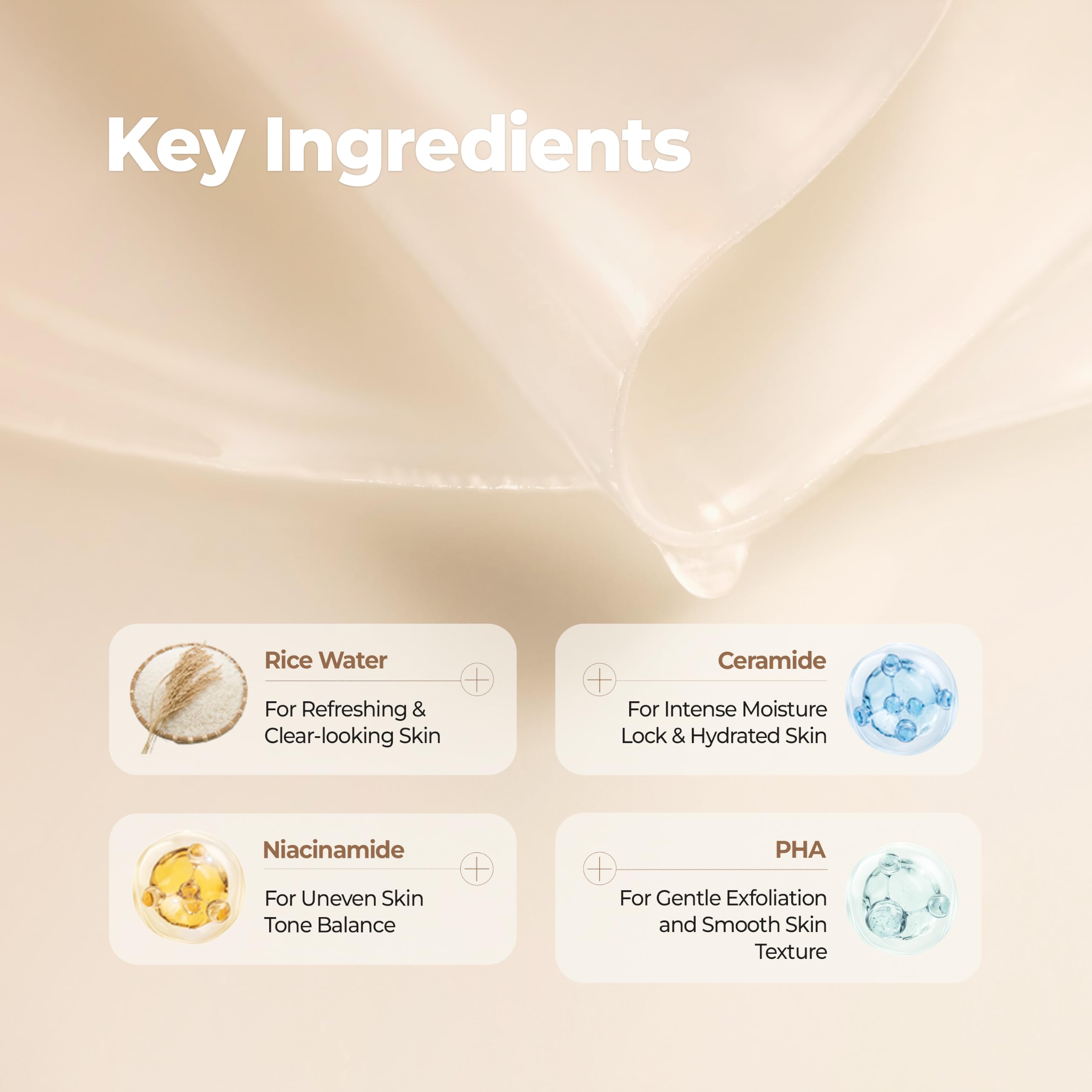 Fermented Rice Essence Glow Care Set - Toner Pads & Hydrogel & Sheet Mask
