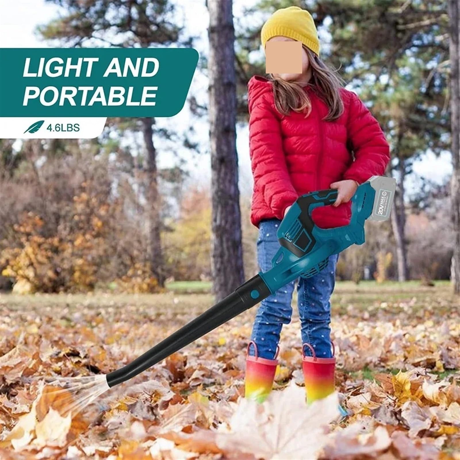Soffiatore Elettrico ad Alta Potenza, Portatile, Senza Fili, for Foglie/Neve/Polvere, utensile da Giardino