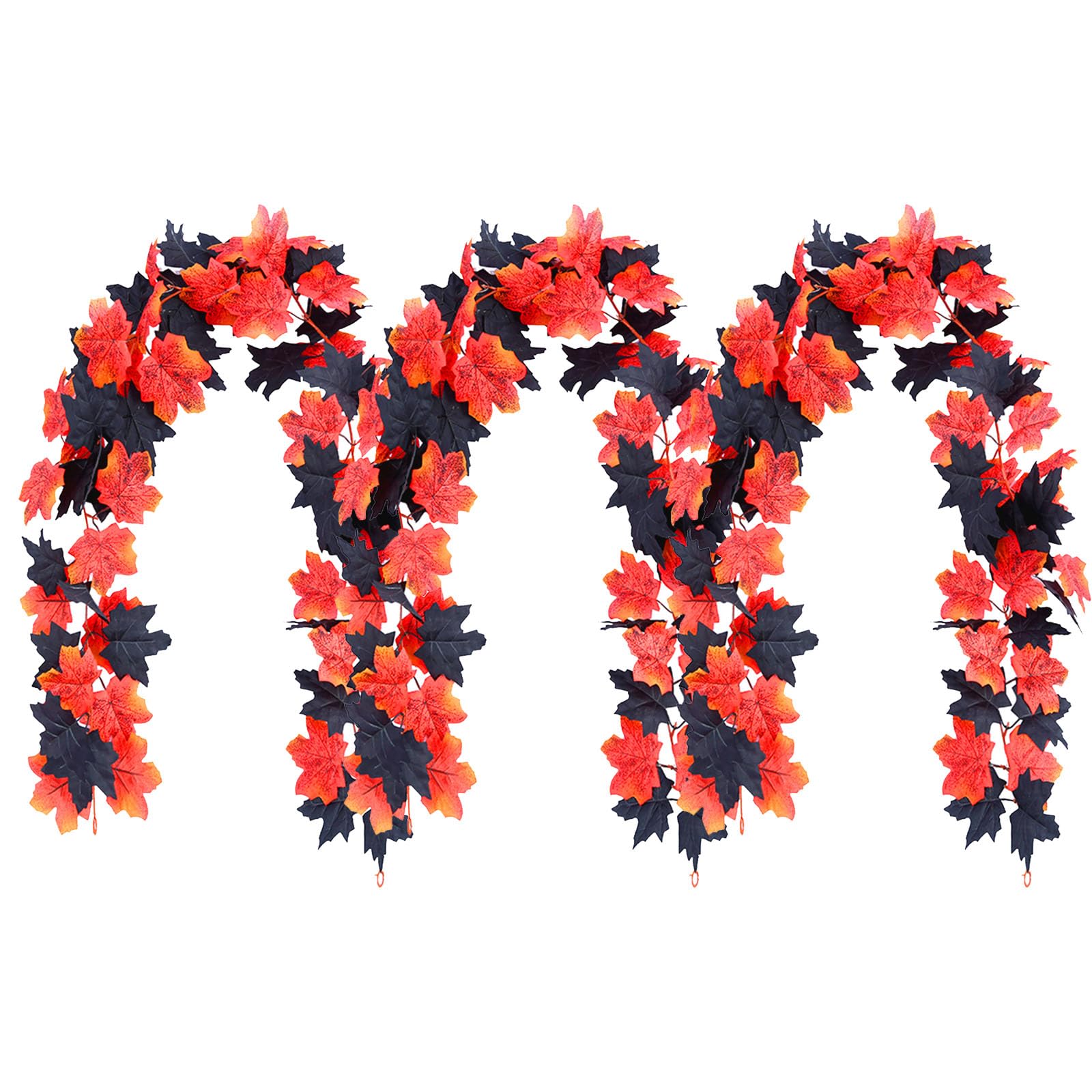 Ghirlanda di foglie d'acero artificiali da 1,5 m, pianta da appendere per casa, giardino, hotel, festa di nozze, foglie autunnali rampicanti per il Ringraziamento, Halloween, festival, decorazione