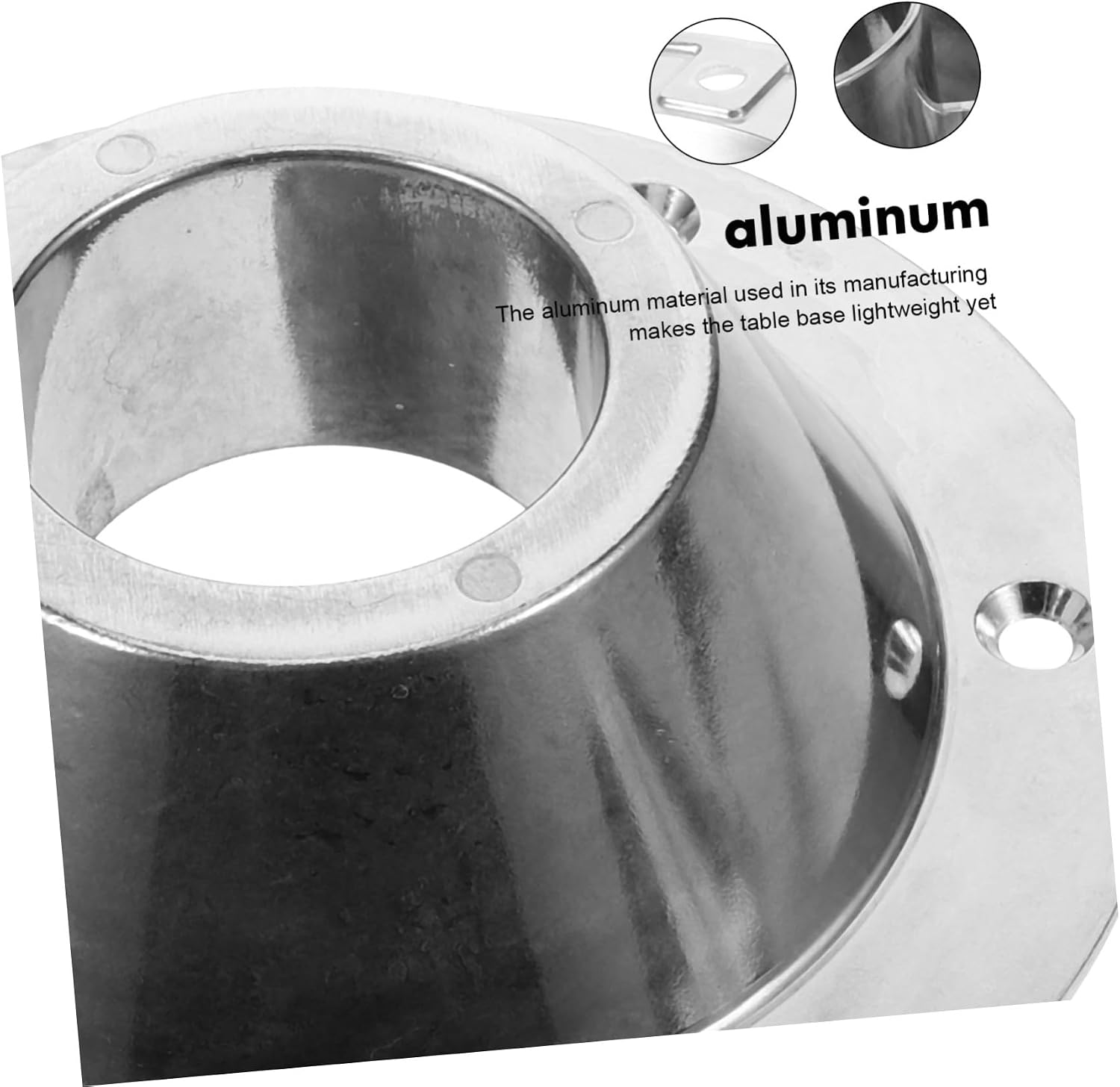 2pcs Strong Rv Table Base Mount in Aluminum Flush Mount Rv Table Base for Camping