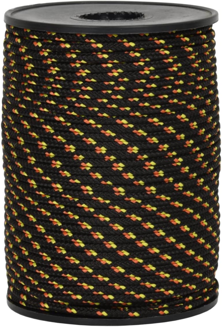 Corderie Italiane 6038207 – 00 Hobbies Fantasy Braid, 2.0 mm-50 MT, Black