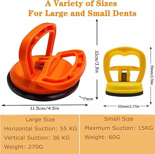 Miniatura 3 de Extractor de abolladuras de automóvil, kit de eliminación de abolladuras, paquete de 3 extractores de abolladuras de automóvil, potente removedor de