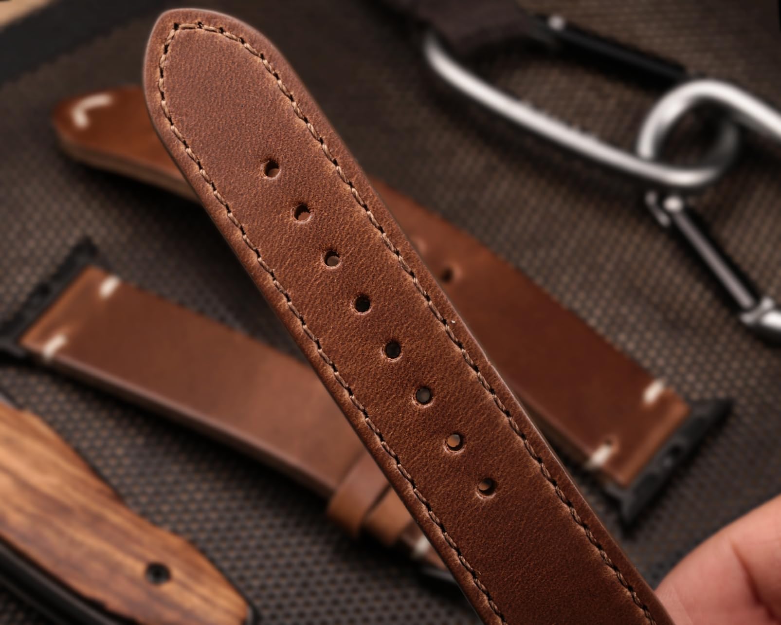 Miękki skórzany pasek do zegarka Horween kompatybilny z zegarkiem Google Pixe l/Pixel 2 / Pixel 3 41 mm/Pixel 3 45 mm/Pixel 4 41 mm/45 mm, pasek zastępczy do zegarków Pixel Smart Watch