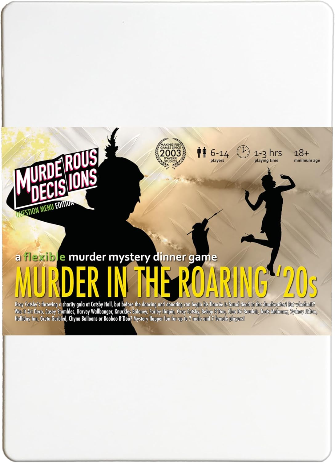 Murder in The Roaring 20s 6-14 Player Murder Mystery Dinner Party Game