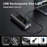 Vista 4 de LED Bike Lights for Night Riding High Lumens with 2 Pack Taillight Super Bright Bicycle Headlight & Tail Light Set, Mountain/Road Bike Safety Light