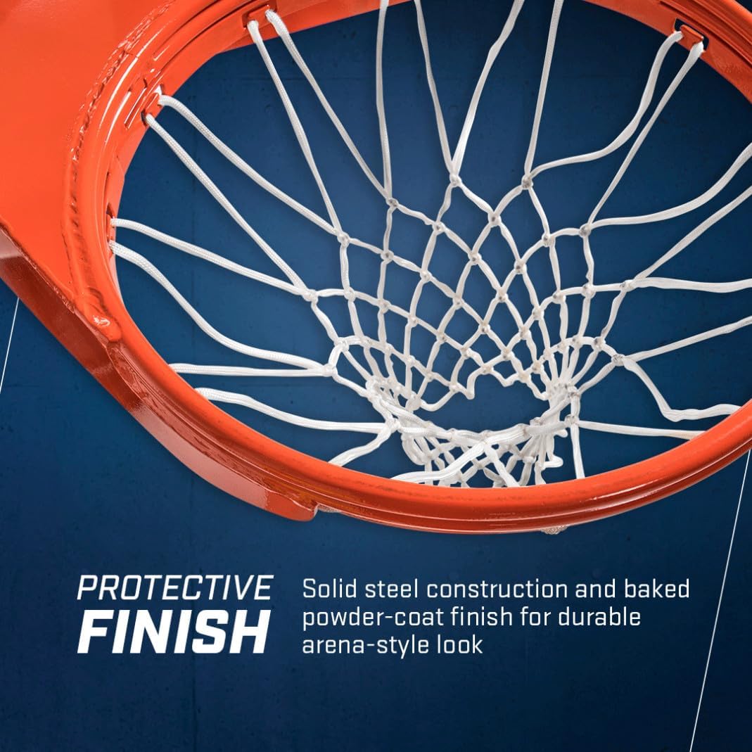 Goalsetter Double Ring Static Basketball Rim Includes Mounting Hardware and Nylon Net,Orange