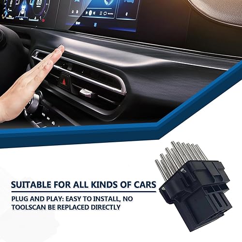 Miniatura 6 de Módulo de control de resistencia del motor del ventilador de calentador de aire acondicionado compatible con Chevy Chrysler Buick Cadillac GMC Dodge