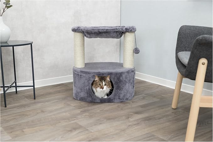 Torre para gatos Trixie Baza Grande 24-in con postes rascadores de sisal miniatura 6