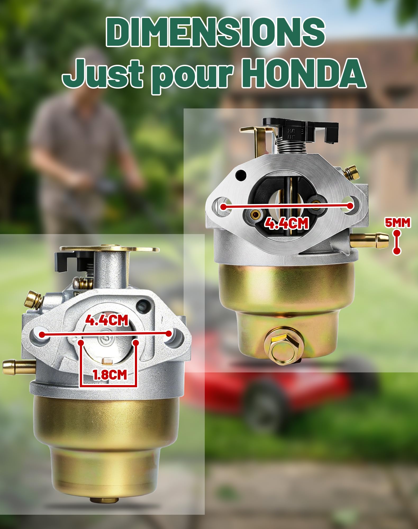 Carburateur pour Honda GCV160 GCV135 Pièces Détachées Tondeuse avec Joint pour Honda HRB216 HRS216 HRR216 HRT216 HRZ216 Accessoires Carburateur Filtre à Carburant Bougie Allumage - 3