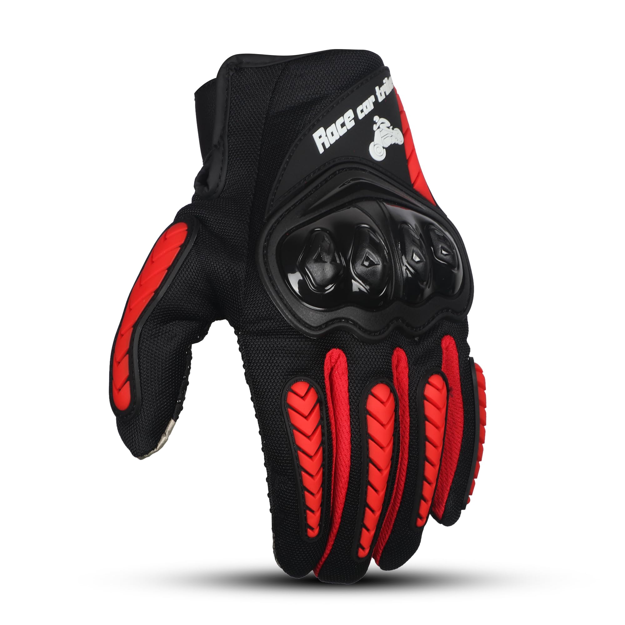 SHIVEXIM Motorcycle Gloves Full Finger Touchscreen Motorbike Gloves Camping Climbing Hiking Cycling Riding Gloves for Women Men (Size XL) (Red)-image-29