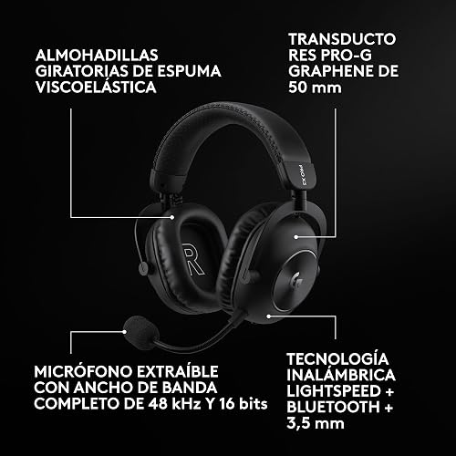 Logitech G PRO X3 LIGHTSPEED Gaming Headset - Black - 2