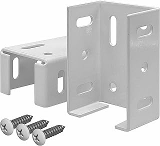 Heavy Duty Aluminum Fence Bracket for Vinyl Fencing Panel to Post Connection, Metal Replacement for 2.75in Plastic Brackets, Fits 2-3/4" Rails, 2 pcs with Screws
