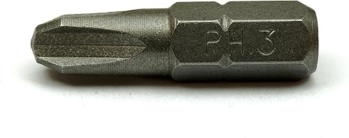 Miniatura 3 de MonsterBolts - Brocas de inserción PH1 Phillips con vástago hexagonal de 14 pulgadas, acero S2, paquete de 5