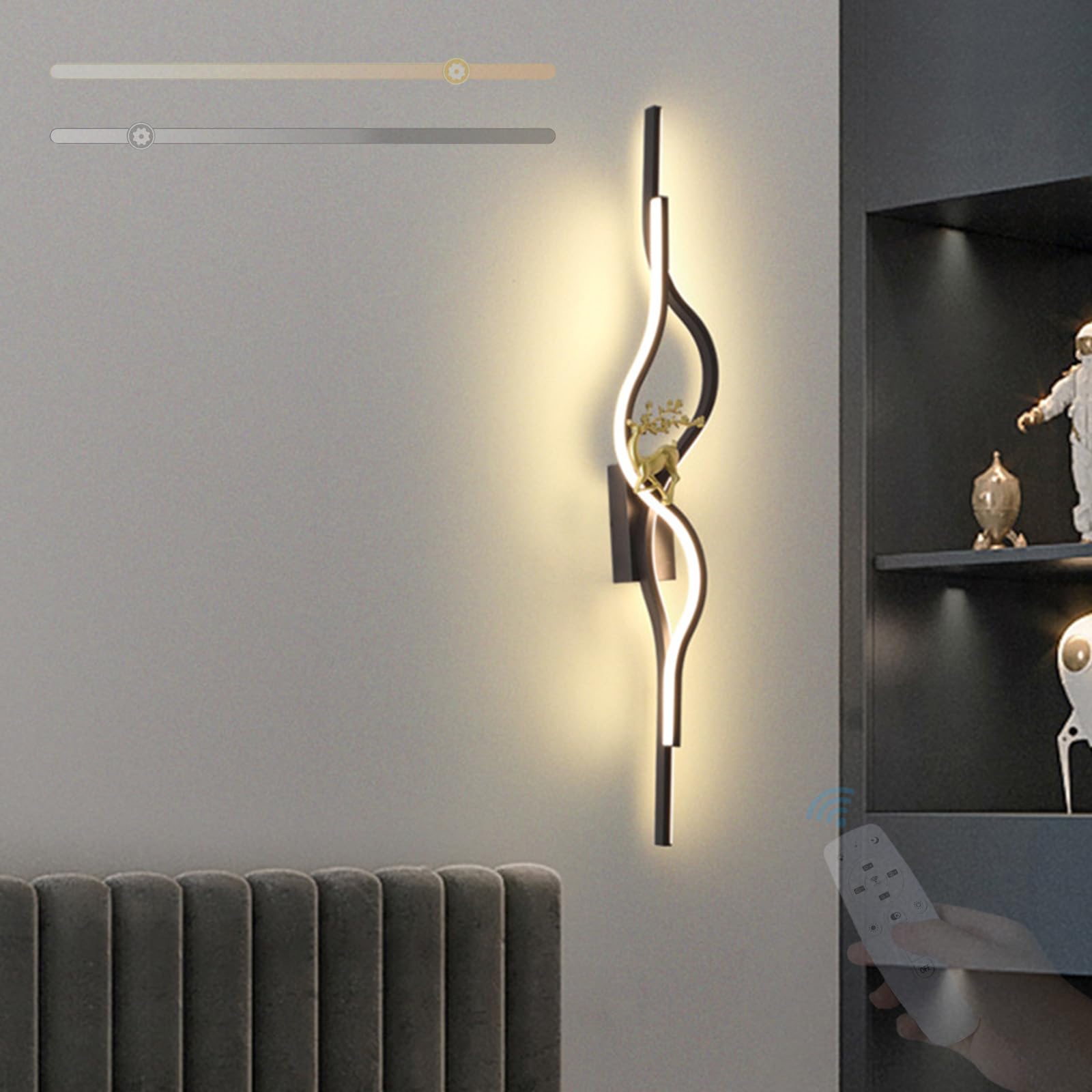 Apliques de pared interior LED regulables 3000K-6500K de aluminio 8