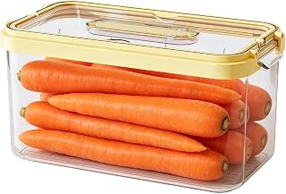 Kylskåpsförvaringslåda Med Lock Kapacitet Rymlig Portabel Staplingsbar | Kylskåpsförvaring för Mat och Grönsaker För Socker, Bönor, Sallad, Tomater, Isbergssallad