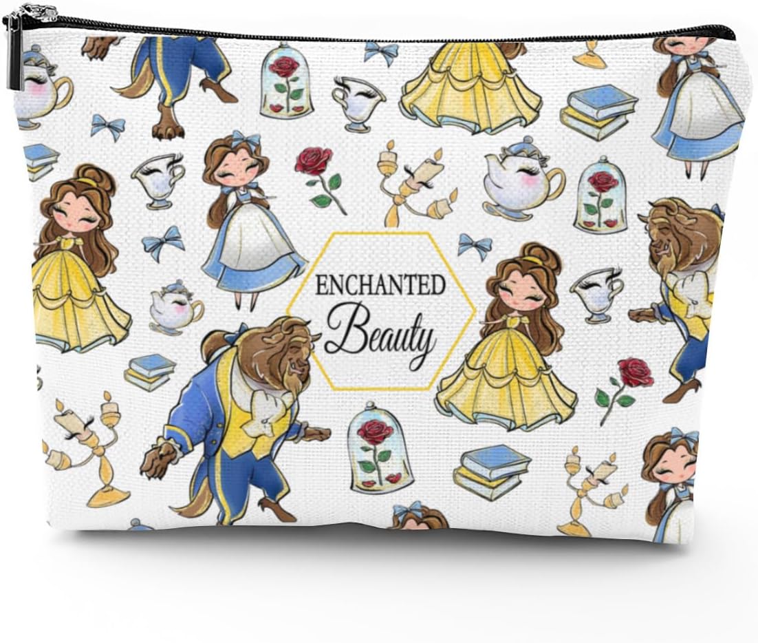 BLACKPIN Belle Merchandise Princess Cosmetic Makeup Bag Princess Beauty Story Birthday Gifts for Women